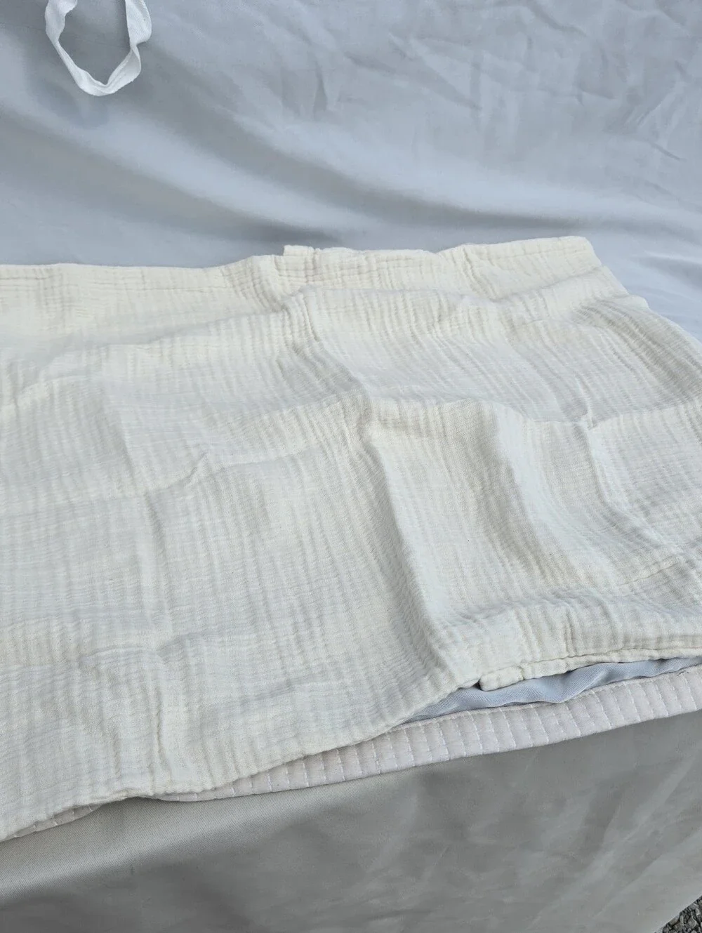 Quince FULL / QUEEN Organic Cotton Gauze Airy Duvet Cover Set & 2 Shams Undyed
